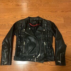 Fashion nova leather jacket worn once  like new